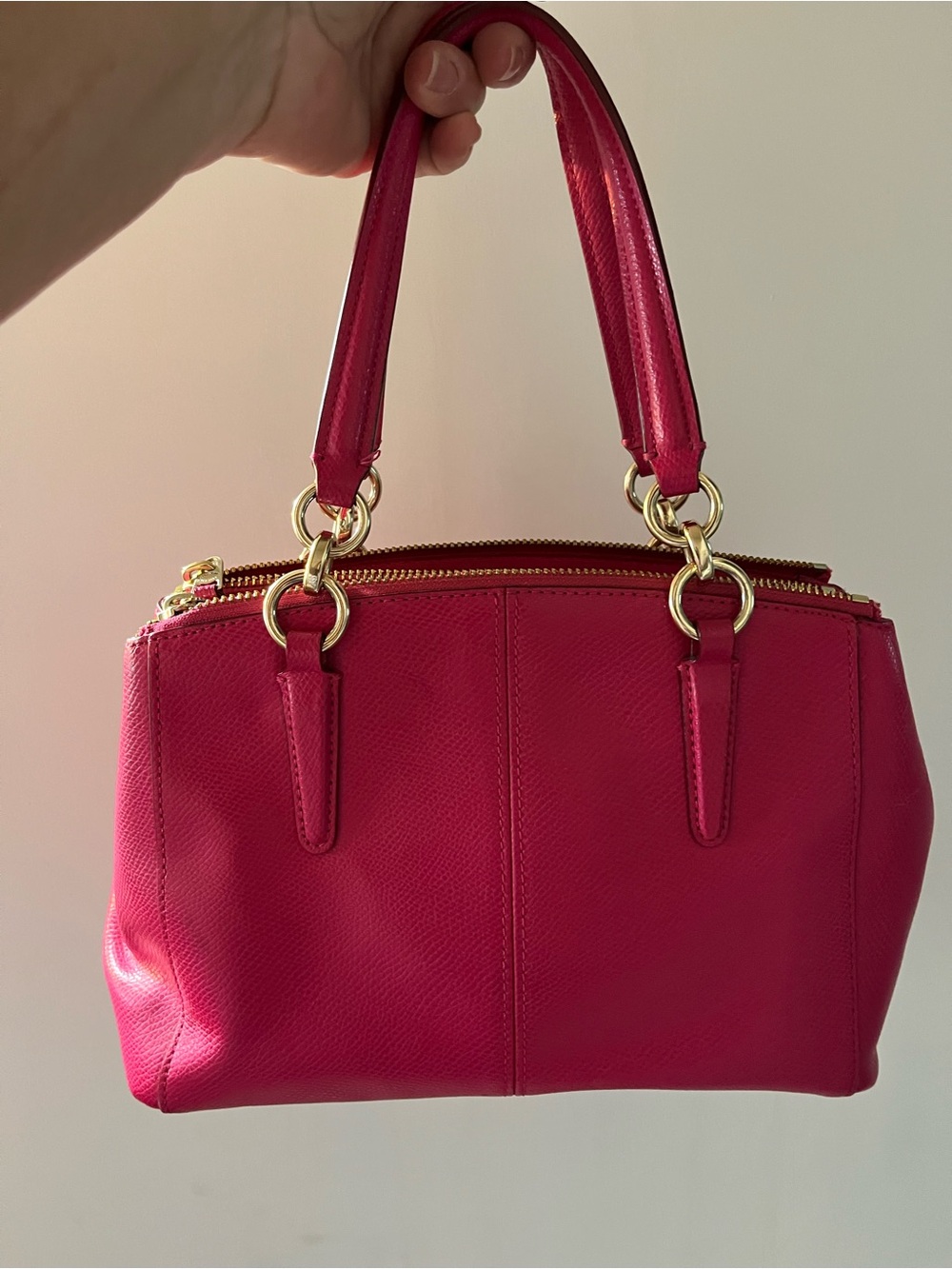 Coach Christie Mini Carryall Hot Pink Coach Crossbody Satchel - Picture 16 of 16